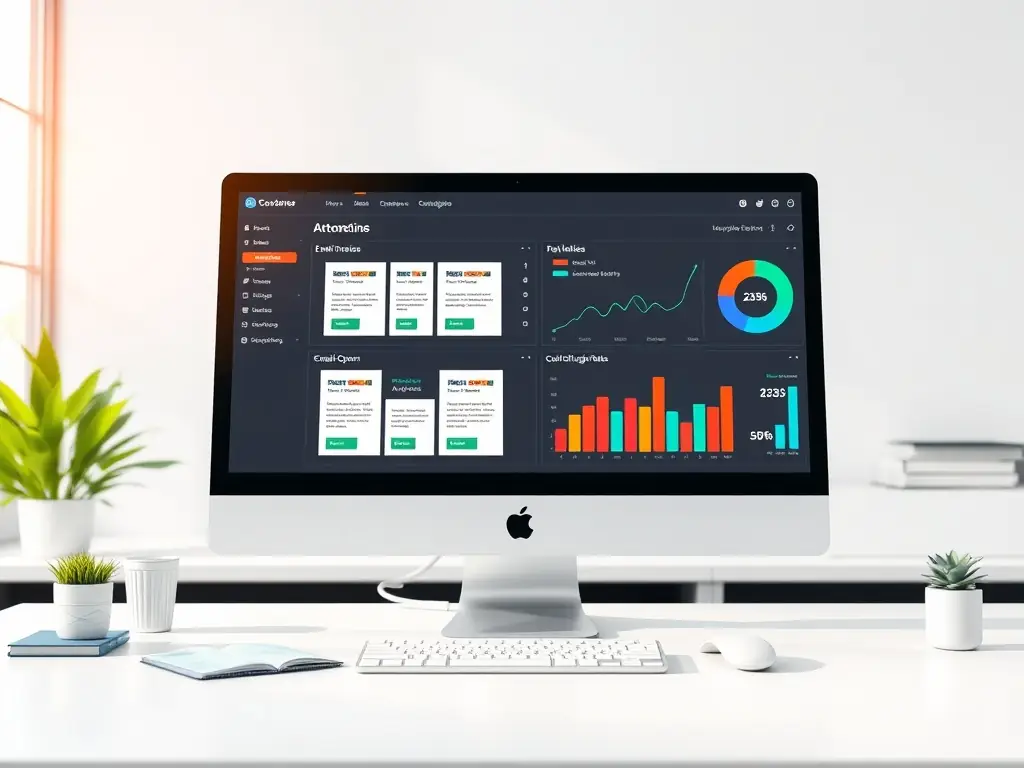An automated email system managing appointment bookings and sending reminders, illustrating efficiency and reduced no-shows.